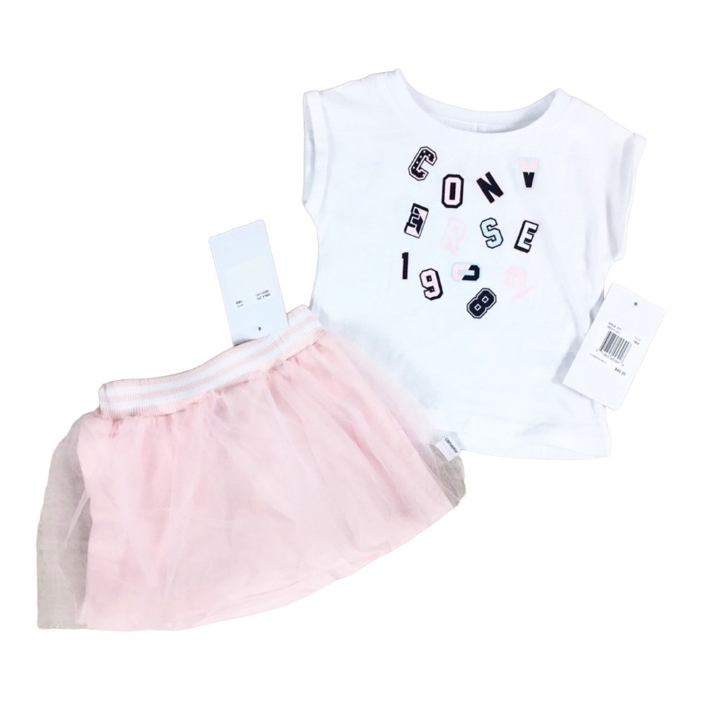 Converse 2 PC Shirt Tulle Tutu Skirt Set NWT 24 months